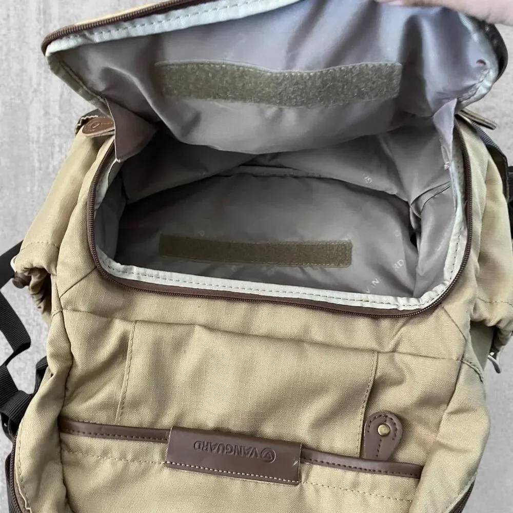 NWOT Vanguard Havana 41 Camera Backpack Khaki Canvas DSLR Bag w/ Rain Cover